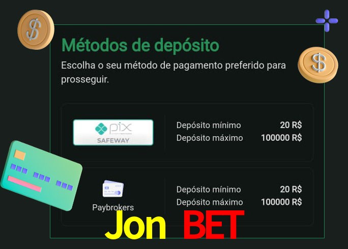 O cassino Jon Bet oferece uma grande variedade de métodos de pagamento